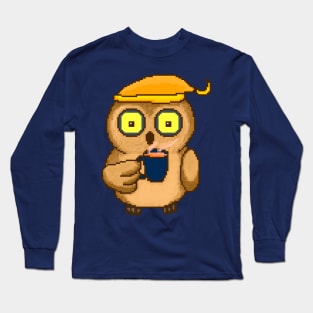 Night owl with a mug Long Sleeve T-Shirt